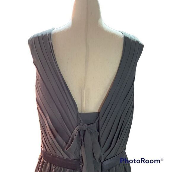 Gray evening‎ dress. Low cut lace up back fairycore prom wedding event - Picture 3 of 8